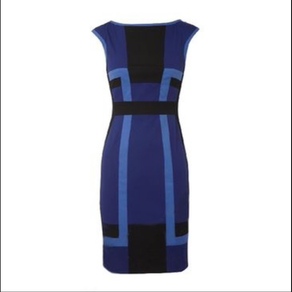 NWT Karen Millen Graphic Color Block Dress